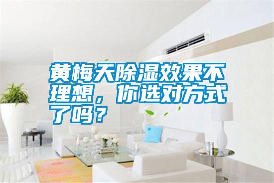 黃梅天除濕效果不理想,你選對方式了嗎?