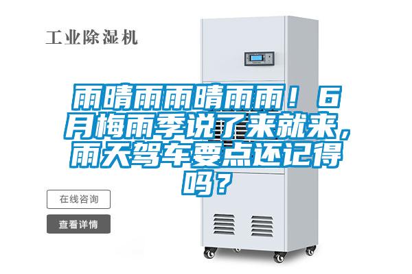 雨晴雨雨晴雨雨!6月梅雨季說(shuō)了來(lái)就來(lái),雨天駕車要點(diǎn)還記得嗎?