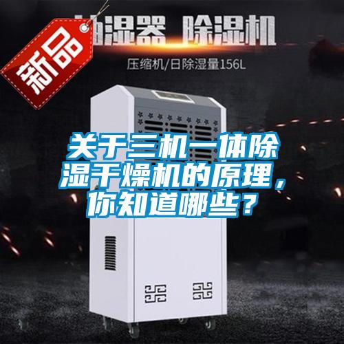 關于三機一體除濕干燥機的原理,你知道哪些?