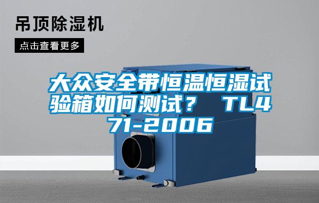大眾安全帶恒溫恒濕試驗箱如何測試？ TL471-2006