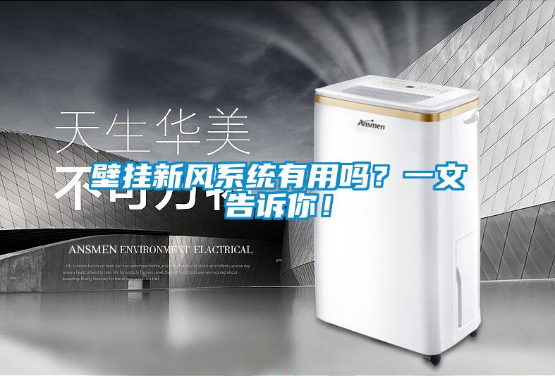 壁掛新風(fēng)系統(tǒng)有用嗎？一文告訴你！