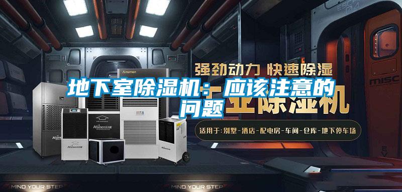 地下室除濕機:應該注意的問題