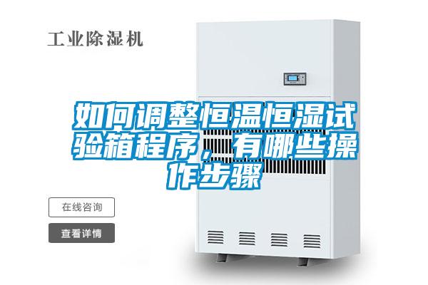 如何調(diào)整恒溫恒濕試驗箱程序,有哪些操作步驟