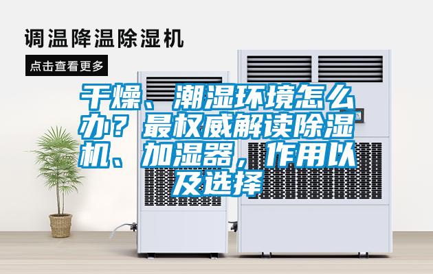 干燥、潮濕環(huán)境怎么辦？最權(quán)威解讀除濕機(jī)、加濕器，作用以及選擇