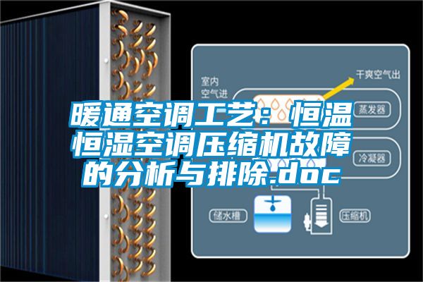 暖通空調(diào)工藝:恒溫恒濕空調(diào)壓縮機(jī)故障的分析與排除.doc